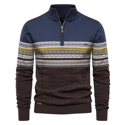 Bale™ – Casual men's sweater with ethnic pattern